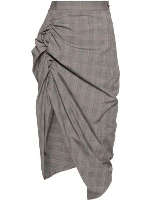 Bavlnená midi sukňa Vivienne Westwood sivá