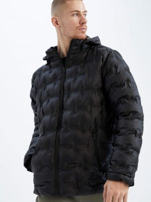 Kabát s kapucí Defacto černý