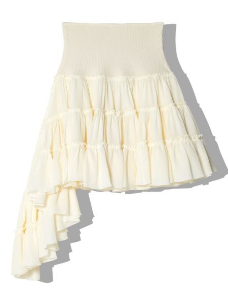 Asymetrické mini sukně s volány Loewe bílé