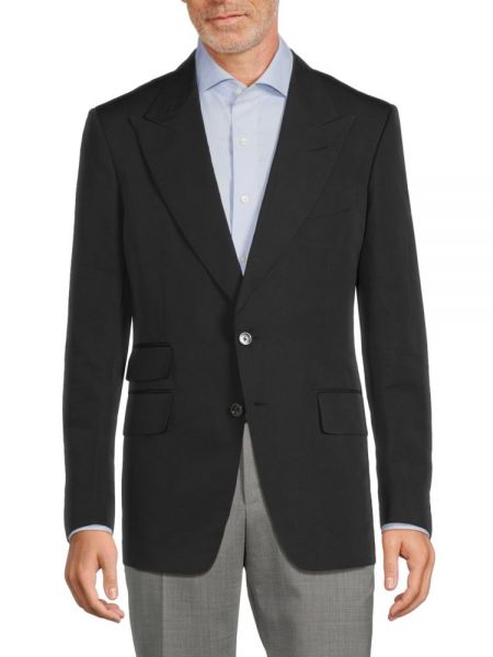 Шелковый пиджак Tom Ford черный