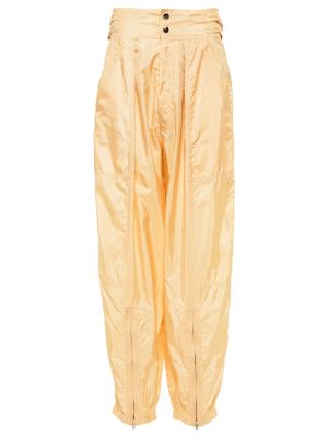 Pantaloni cu talie înaltă Isabel Marant galben
