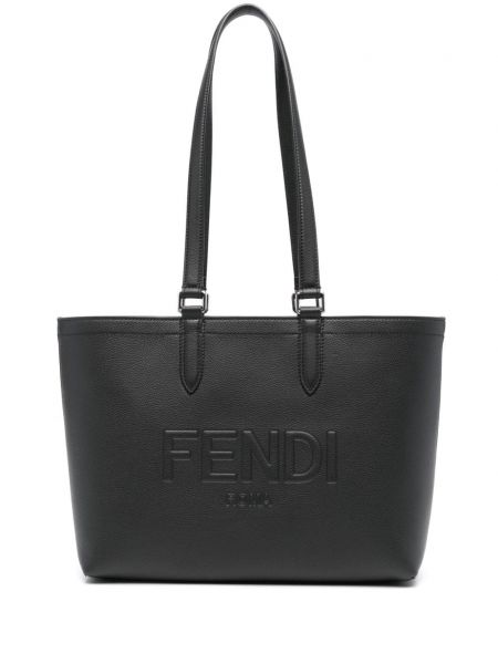 Læder shopping bag Fendi sort