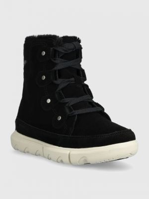 Čizme za snijeg od brušene kože Sorel crna