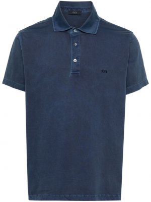 Siuvinėtas polo marškinėliai Fay mėlyna
