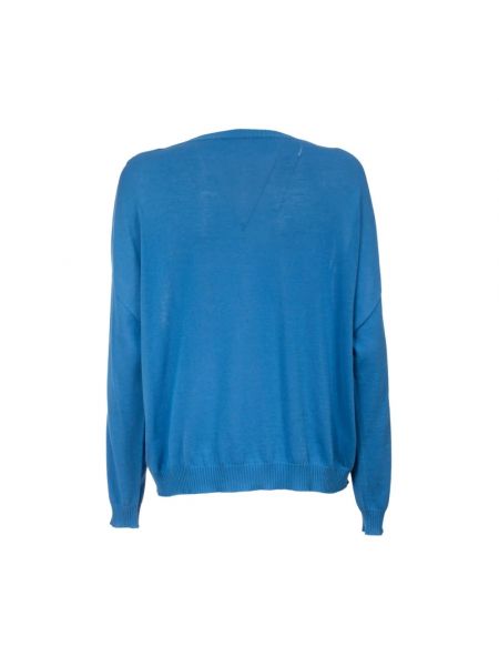 Camiseta de manga larga de algodón Le Tricot Perugia azul