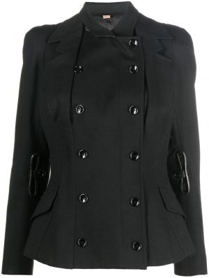 John Galliano Pre-Owned notched lapels double-breasted jacket - Noir John Galliano Pre-owned