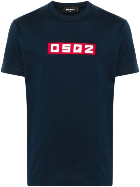 Kokvilnas t-krekls Dsquared2 zils