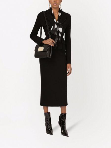 Falda de tubo ajustada de cintura alta Dolce & Gabbana negro