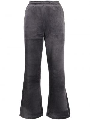 Manšestrové sportovní kalhoty s výšivkou :chocoolate šedé