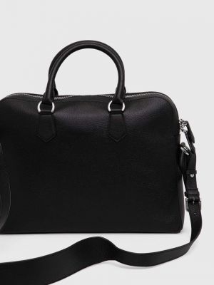 Bőr laptop táska Polo Ralph Lauren fekete