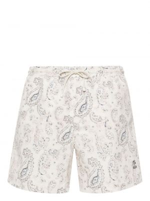 Kratke hlače s printom s paisley uzorkom Brunello Cucinelli bež