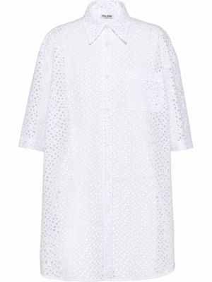 Košilové šaty Miu Miu - Bílá