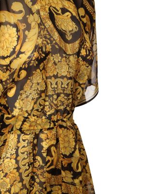 Копринена мини рокля Versace златисто