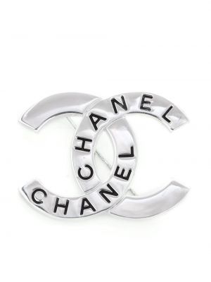 Brošňa Chanel Pre-owned strieborná