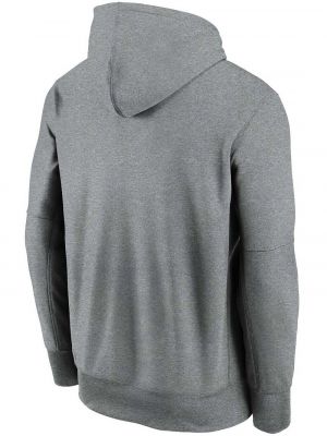 Пуловер с надписями с капюшоном Nike серый