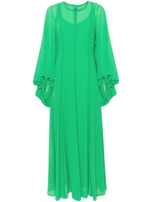 Krepové dlouhé šaty Baruni zelená