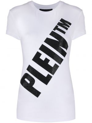 Тениска с принт Philipp Plein бяло