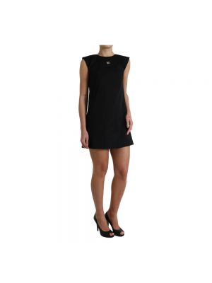 Mini vestido de algodón Dolce & Gabbana negro