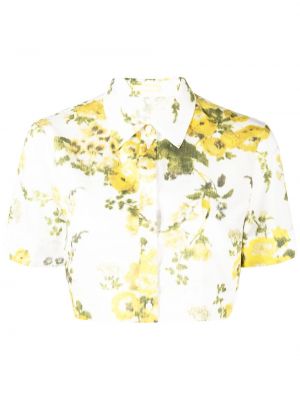 Kvetinová košeľa s potlačou Erdem biela
