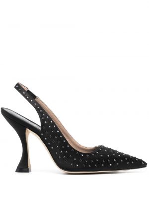 Krystaller slingback stropper pumper Stuart Weitzman svart