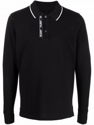 Siuvinėtas polo marškinėliai Philipp Plein juoda