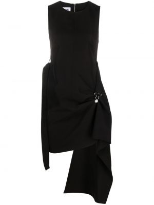 Sukienka mini bez rękawów drapowana Moschino Jeans czarna
