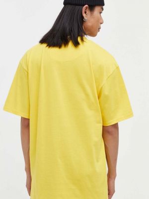 Bavlněné tričko s aplikacemi Karl Kani žluté