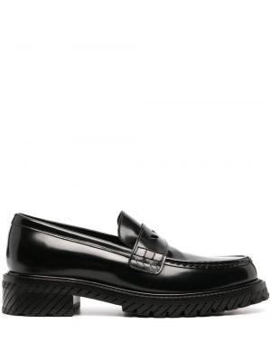 Chunky nahast loafer-kingad Off-white