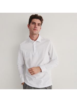 Slim fit priliehavá košeľa Reserved biela