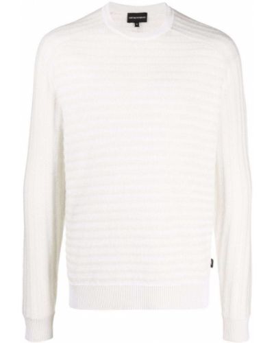 Jersey de tela jersey de cuello redondo Emporio Armani blanco