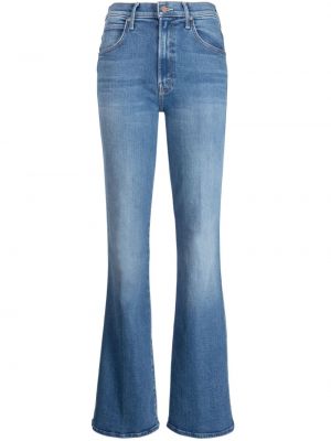 Bootcut džínsy s vysokým pásom Mother modrá