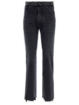 Proste jeansy z wysoką talią asymetryczne Maison Margiela czarne
