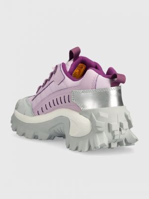 Sneakerși din piele Caterpillar violet