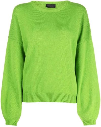 Jersey de cachemir de tela jersey con estampado de cachemira Roberto Collina verde