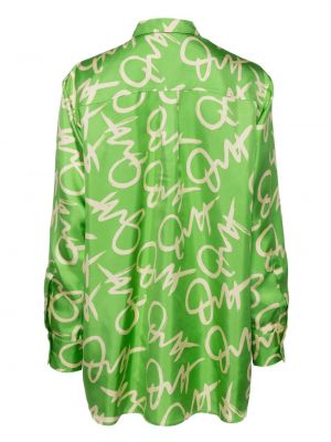 Hedvábné pyžamo Olivia Von Halle zelené