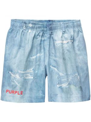 Shorts en jean effet usé Purple Brand