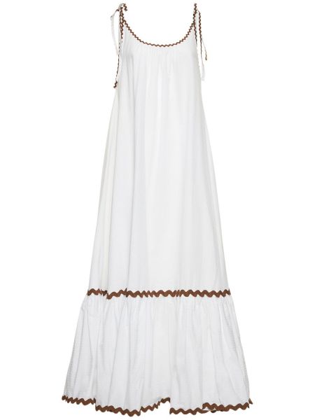 Bavlnené dlouhé šaty Flora Sardalos biela