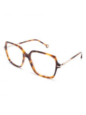Oversized brýle Carolina Herrera hnědé