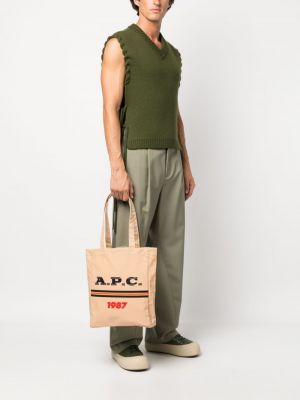Shopper kabelka A.p.c. hnědá