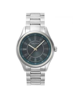 Srebrny zegarek Nautica