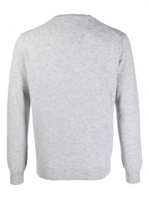 Kašmírový svetr s kulatým výstřihem Dell'oglio šedý
