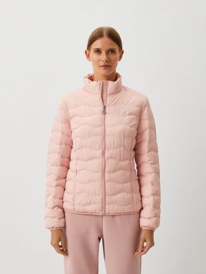 Утепленная демисезонная куртка Ea7 розовая