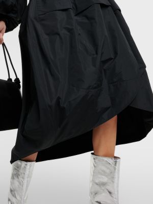 Midi sukňa s vysokým pásom Jil Sander čierna
