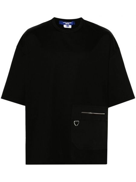 Kokvilnas t-krekls ar kabatām Junya Watanabe Man melns