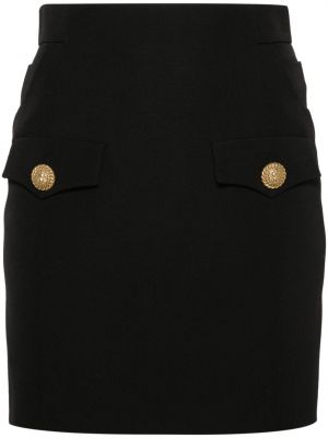Μάλλινη φούστα mini από κρεπ Balmain