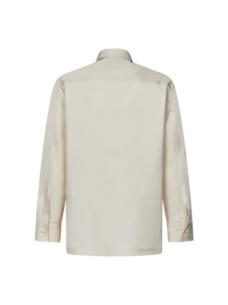 Camisa con cremallera de algodón Jil Sander beige
