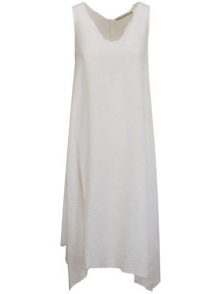 Λινή φόρεμα Stefano Mortari λευκό