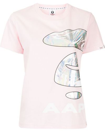 Camiseta con estampado Aape By *a Bathing Ape® rosa