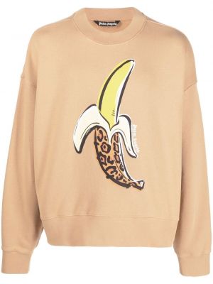 Sweatshirt mit print mit leopardenmuster Palm Angels braun