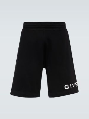 Kokvilnas šorti Givenchy melns